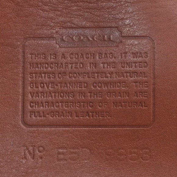 [COACH] Shoulder Crossbody Zip-Close Bucket Handbag Purse, Brown Soft Leather - Picture 15 of 15